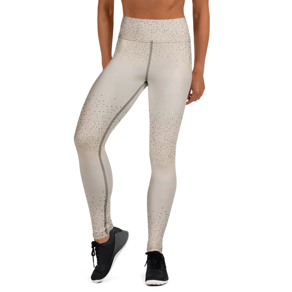 Flock At Dusk on Yoga Leggings — Front