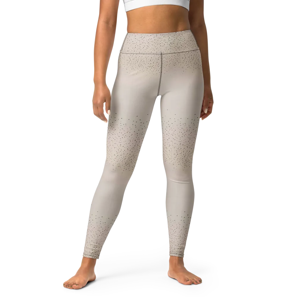 Flock At Dusk on Yoga Leggings — Front