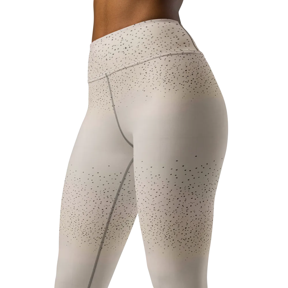 Flock At Dusk on Yoga Leggings — Left Front