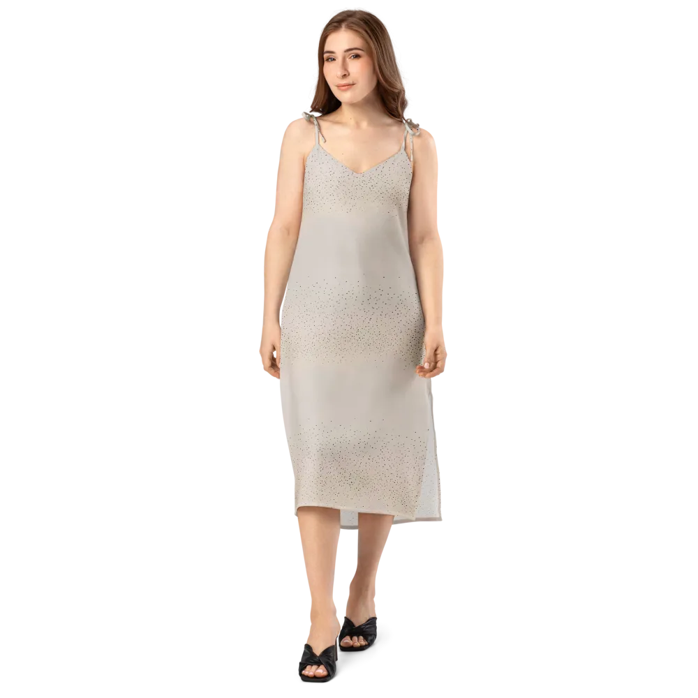 Flock At Dusk on Slip Dress — Front