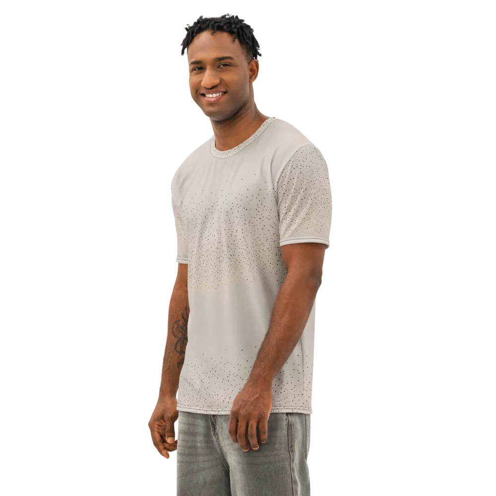 Flock At Dusk on Men's Cotton Crew Neck T-Shirt — Left Front
