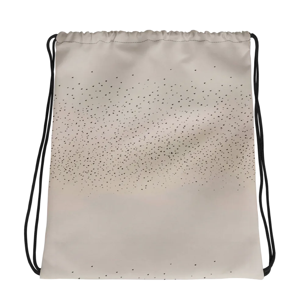 Flock At Dusk on Drawstring Bag — Photo