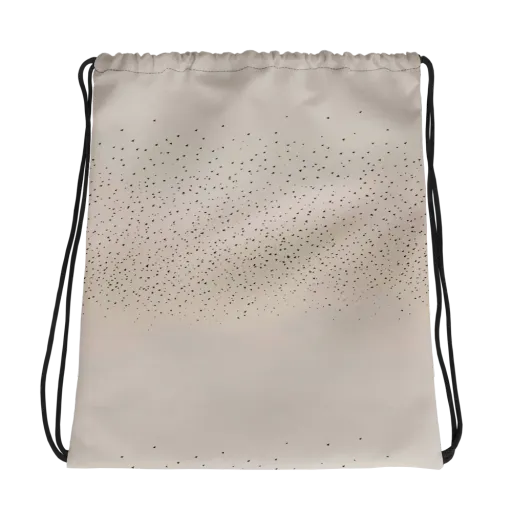 Flock At Dusk on a Drawstring Bag