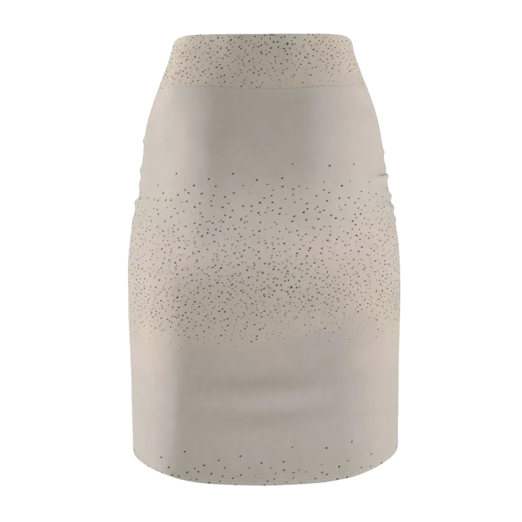 Flock At Dusk on Pencil Skirt — Back