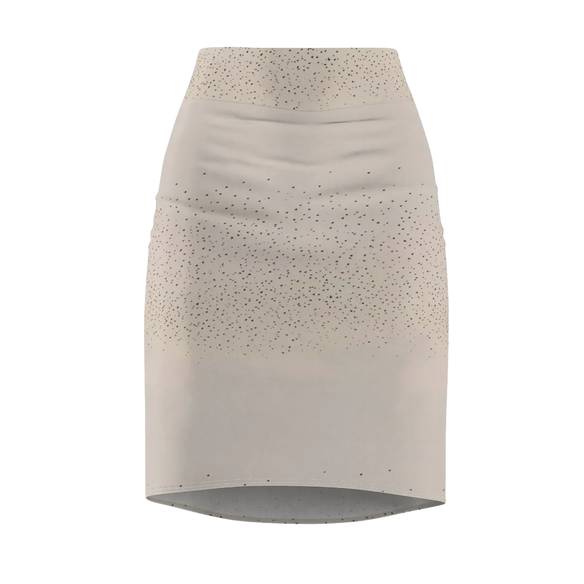 Flock At Dusk on Pencil Skirt — Front