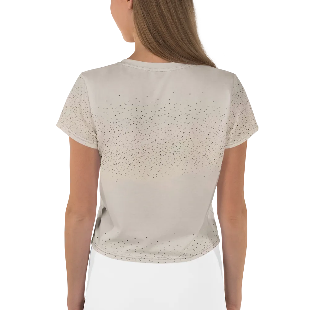 Flock At Dusk on Crop Tee — Back