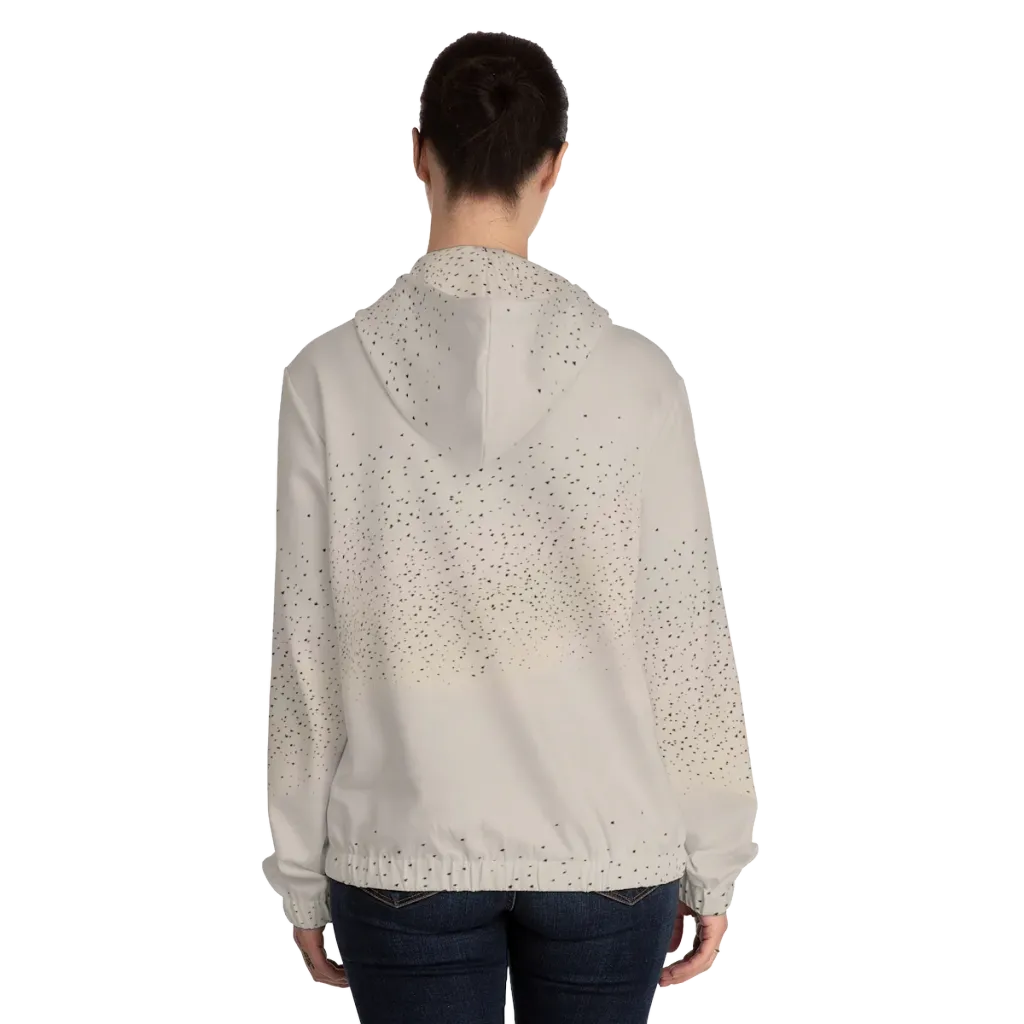 Flock At Dusk on Women's Full-Zip Hoodie — Back On Person