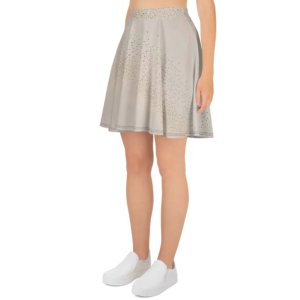 Flock At Dusk on Skater Skirt — Left