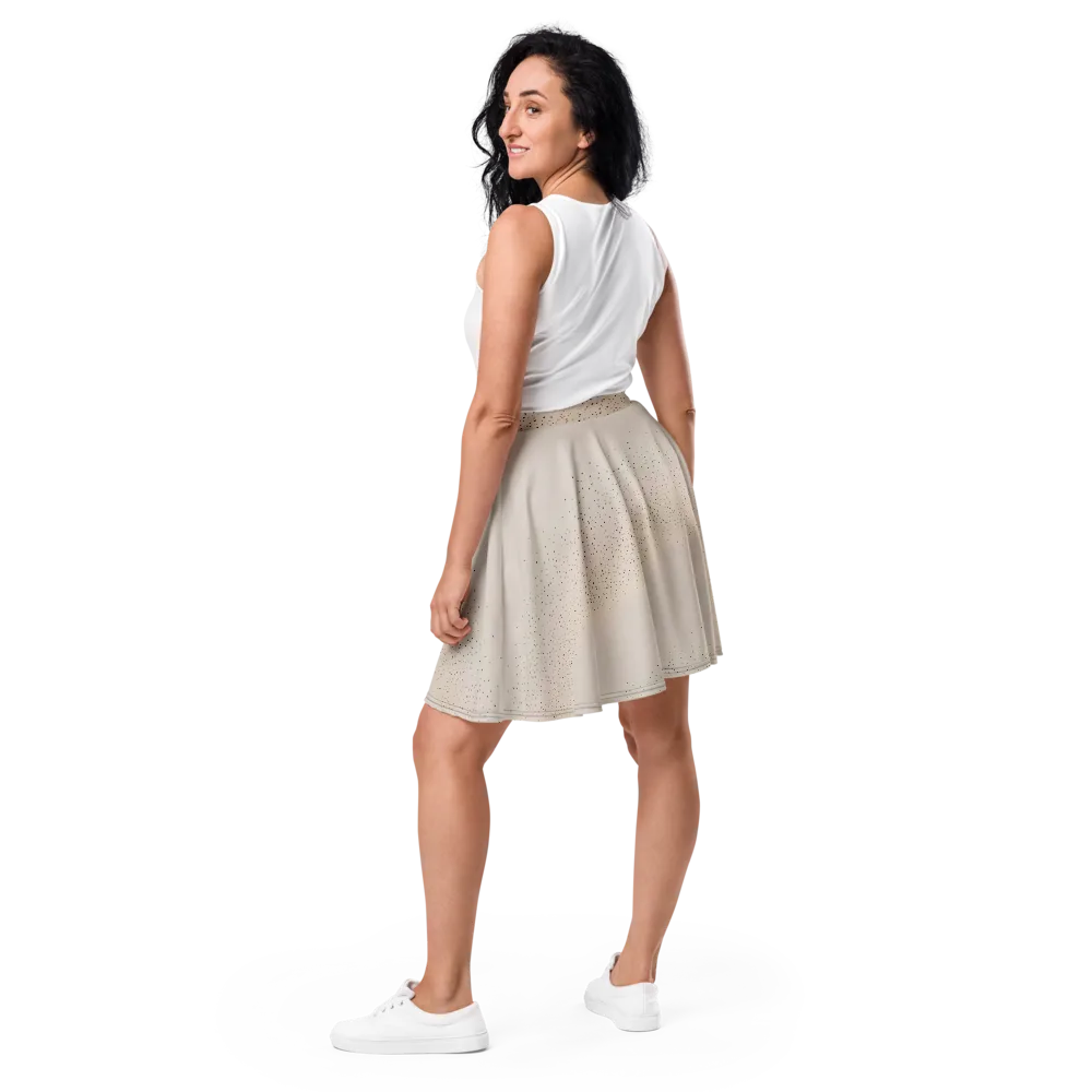 Flock At Dusk on Skater Skirt — Back