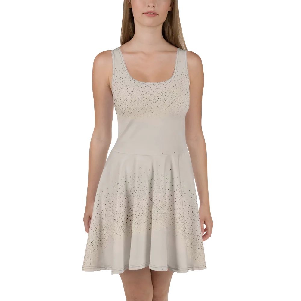 Flock At Dusk on Skater Dress — Front