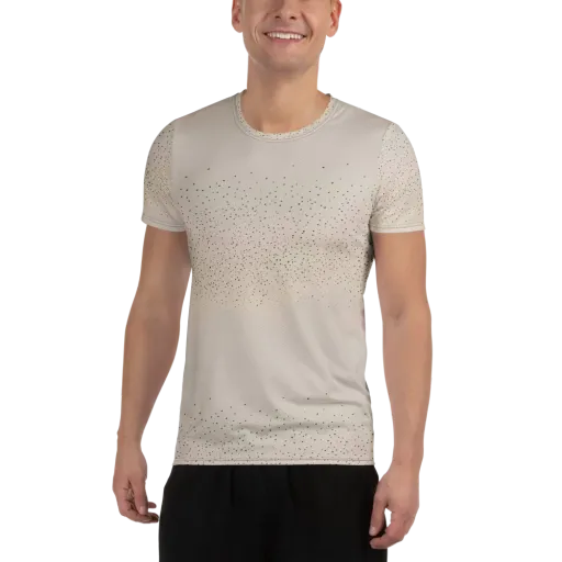Flock At Dusk on a Men's Athletic T-Shirt