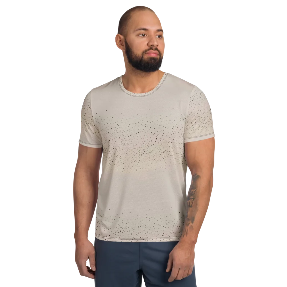 Flock At Dusk on Men's Athletic T-Shirt — Front