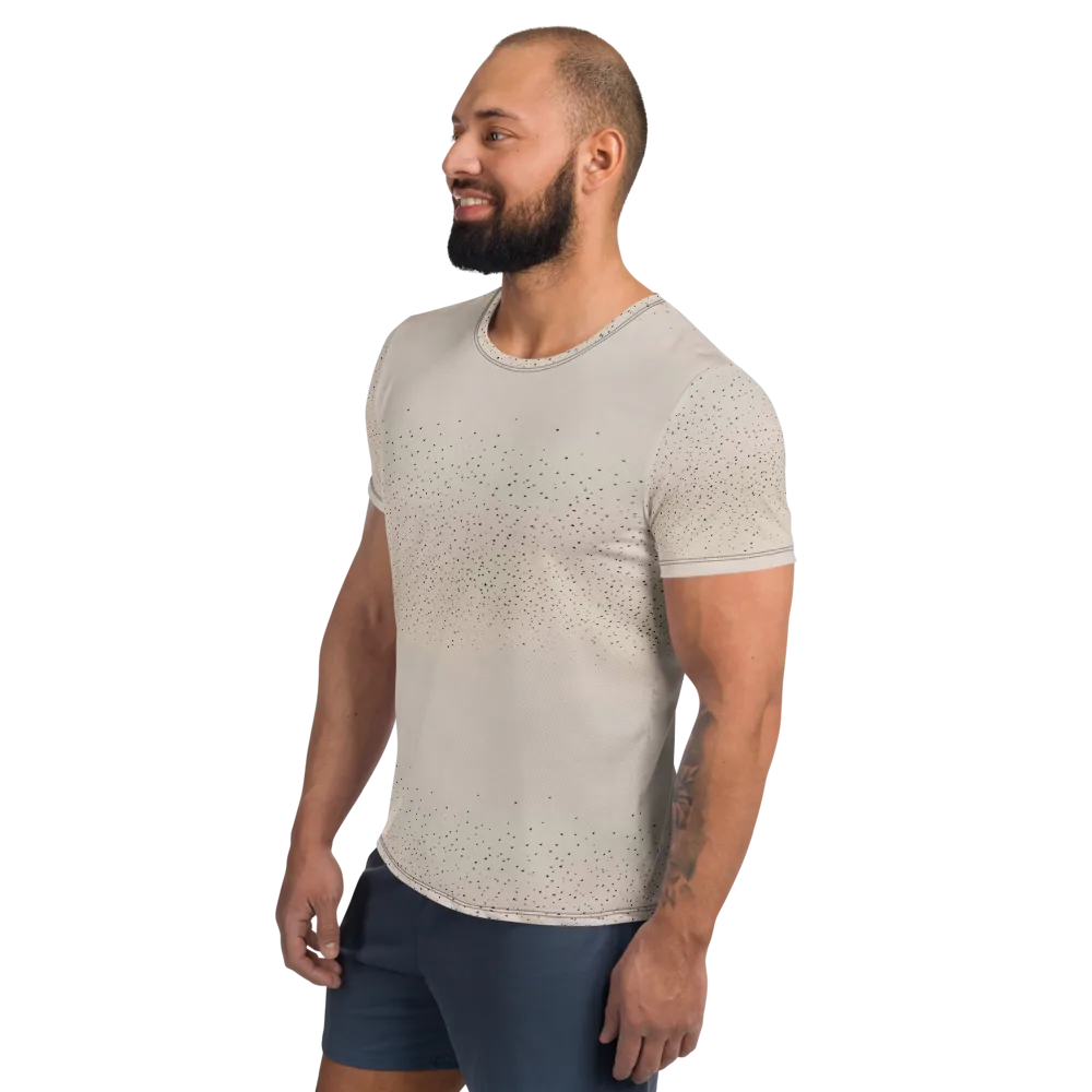 Flock At Dusk on Men's Athletic T-Shirt — Left