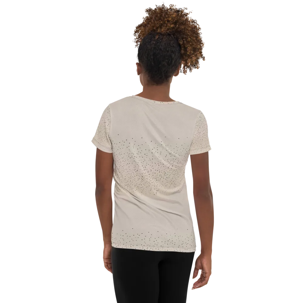 Flock At Dusk on Women's Athletic T-Shirt — Back