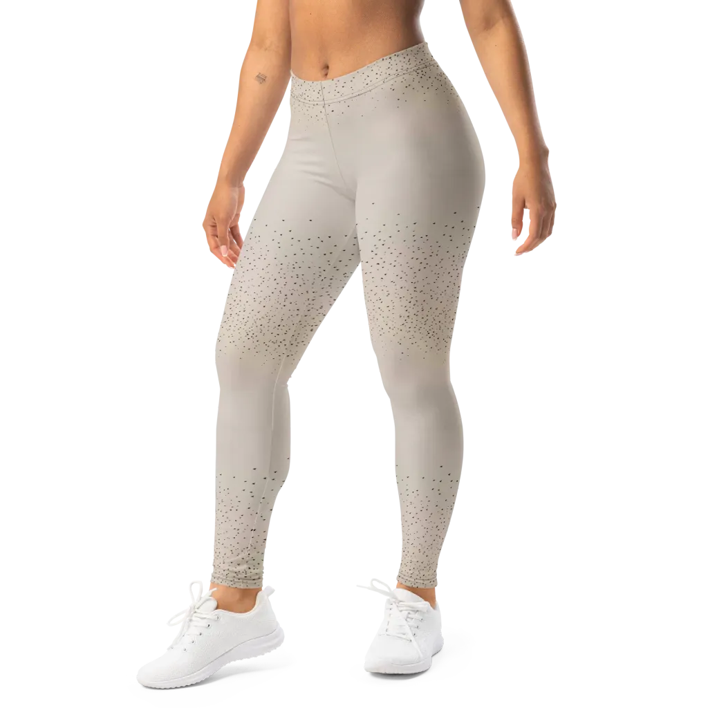 Flock At Dusk on Leggings — Left Front