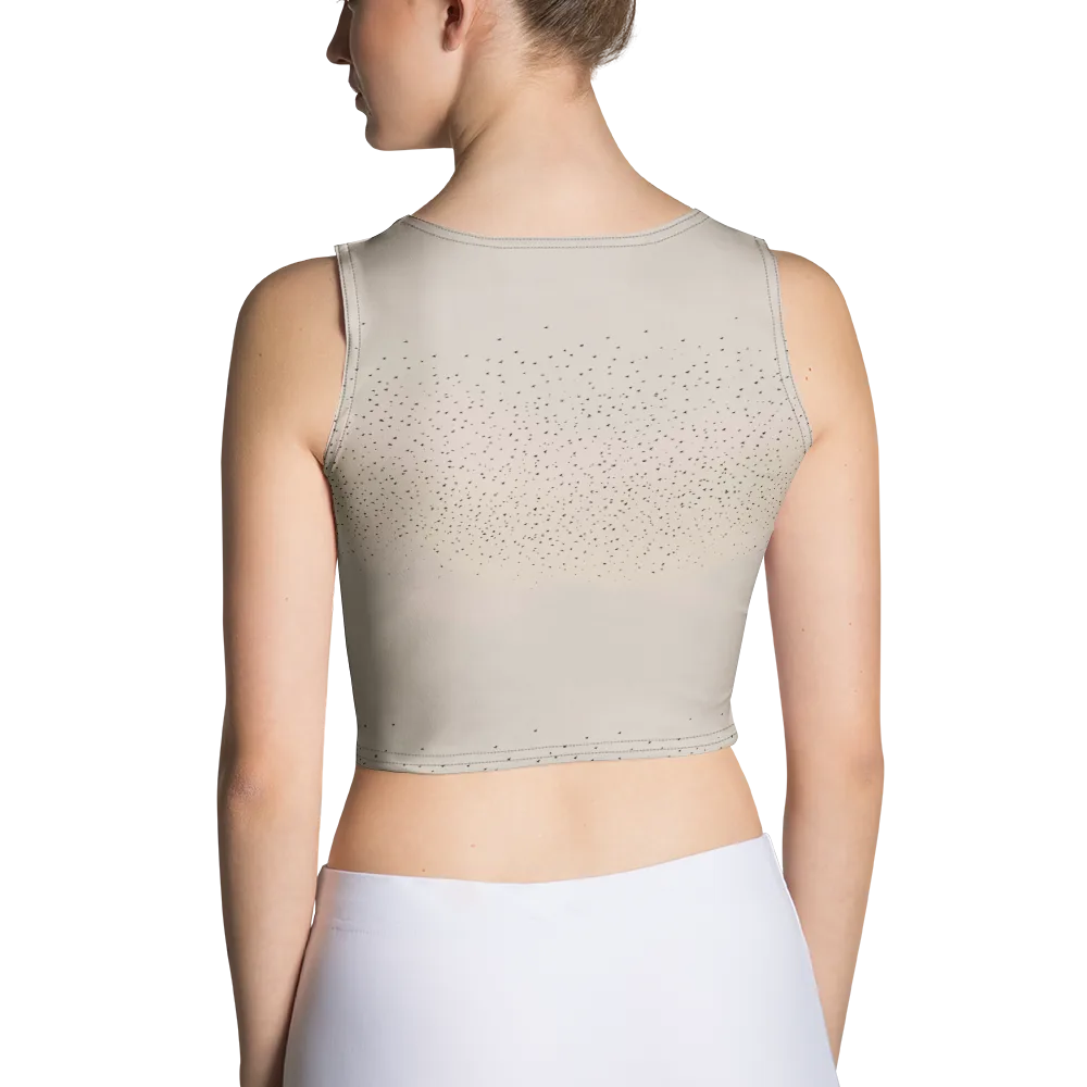 Flock At Dusk on Crop Top — Back