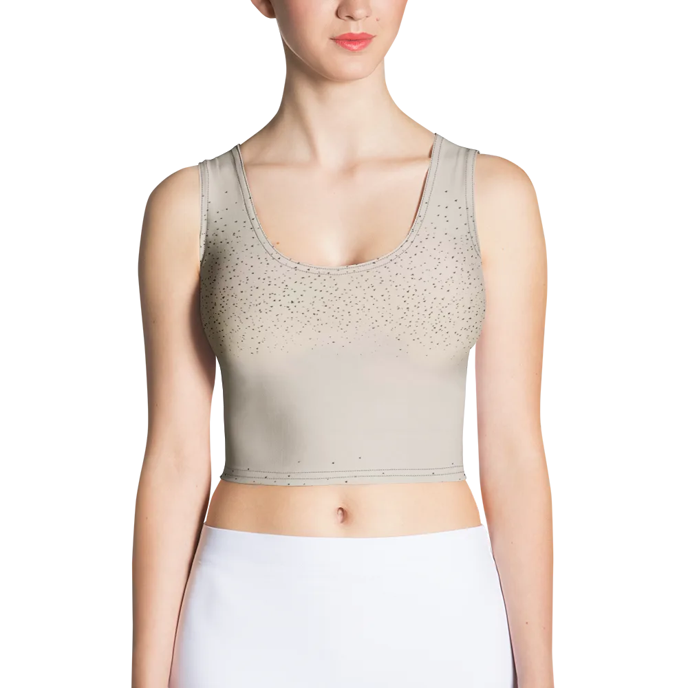 Flock At Dusk on Crop Top — Front
