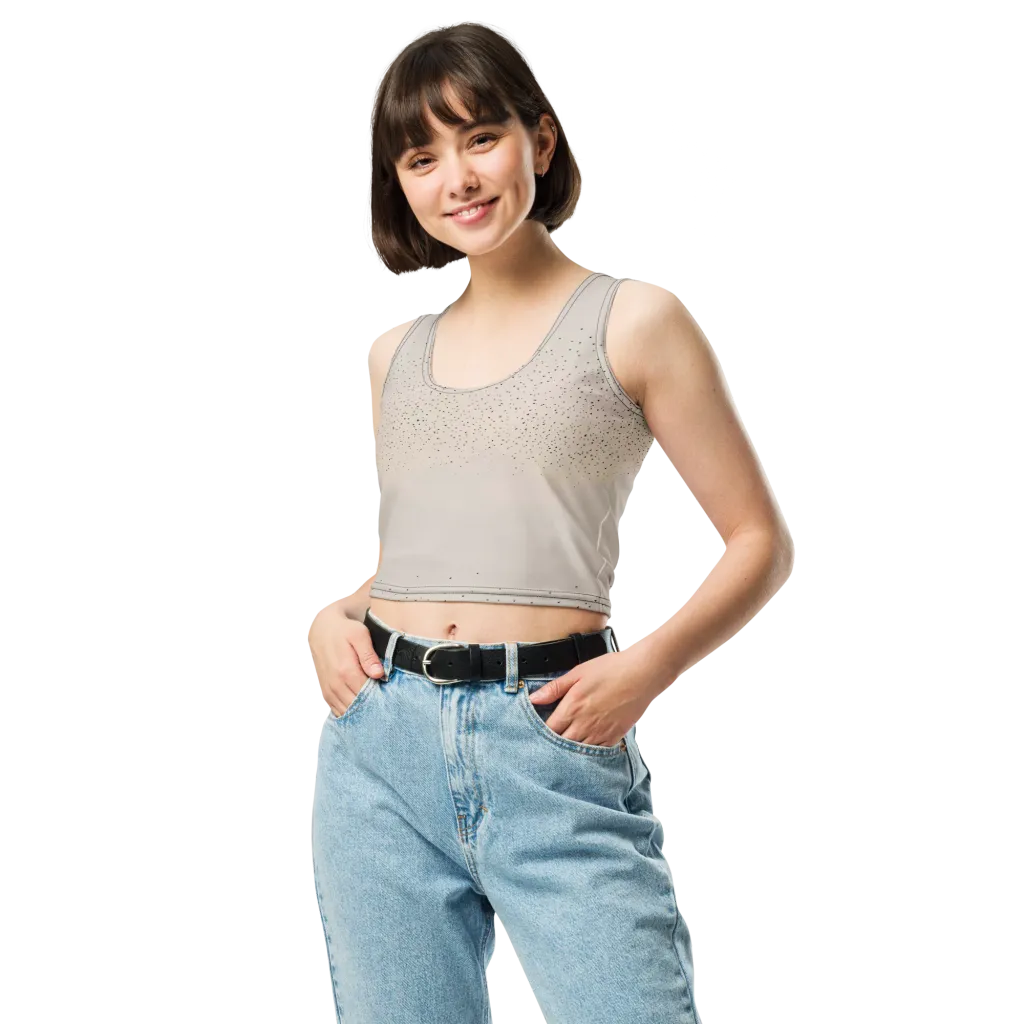 Flock At Dusk on Crop Top — Front