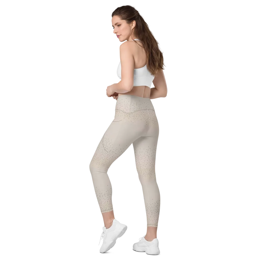 Flock At Dusk on Leggings with Pockets — Left Back