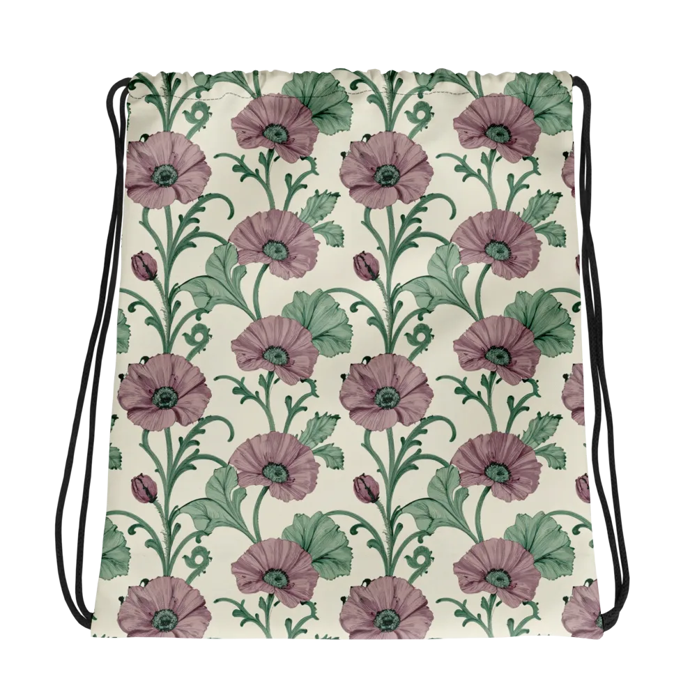 Mauve Poppy Reverie on Drawstring Bag — Photo