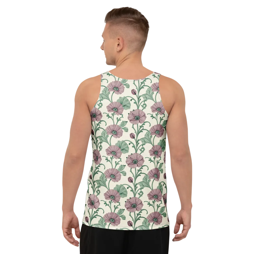 Mauve Poppy Reverie on Men's Tank Top — Back