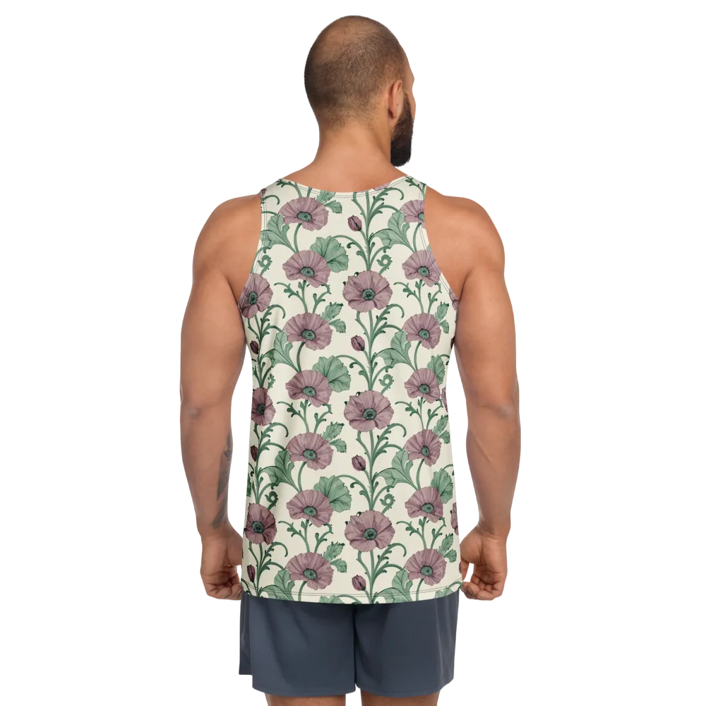 Mauve Poppy Reverie on Men's Tank Top — Back