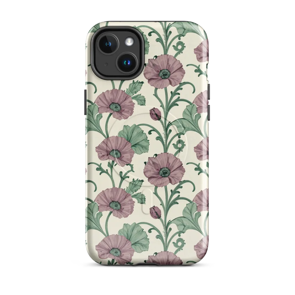 Mauve Poppy Reverie on MagSafe Tough Case for iPhone® — Front