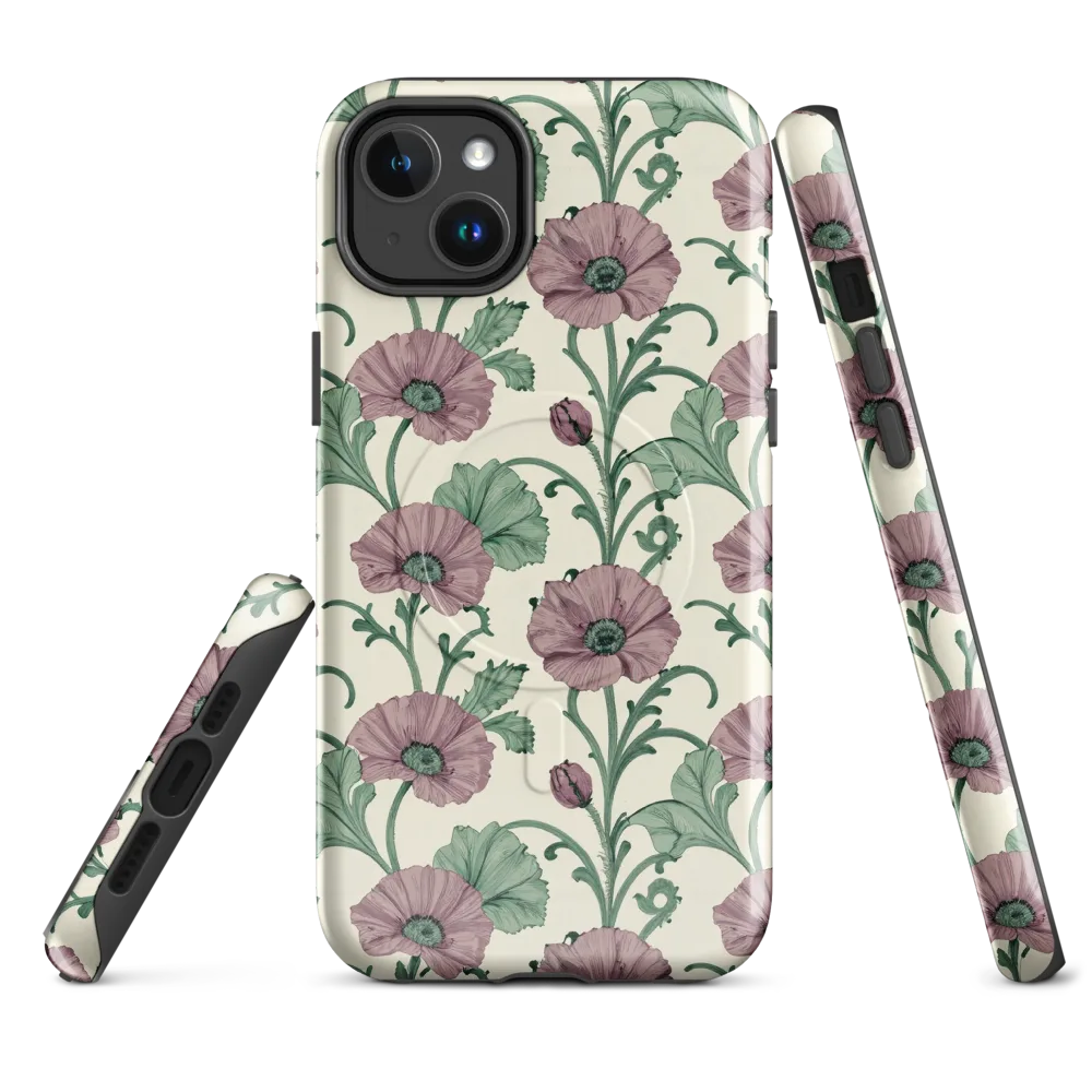 Mauve Poppy Reverie on MagSafe Tough Case for iPhone® — Front