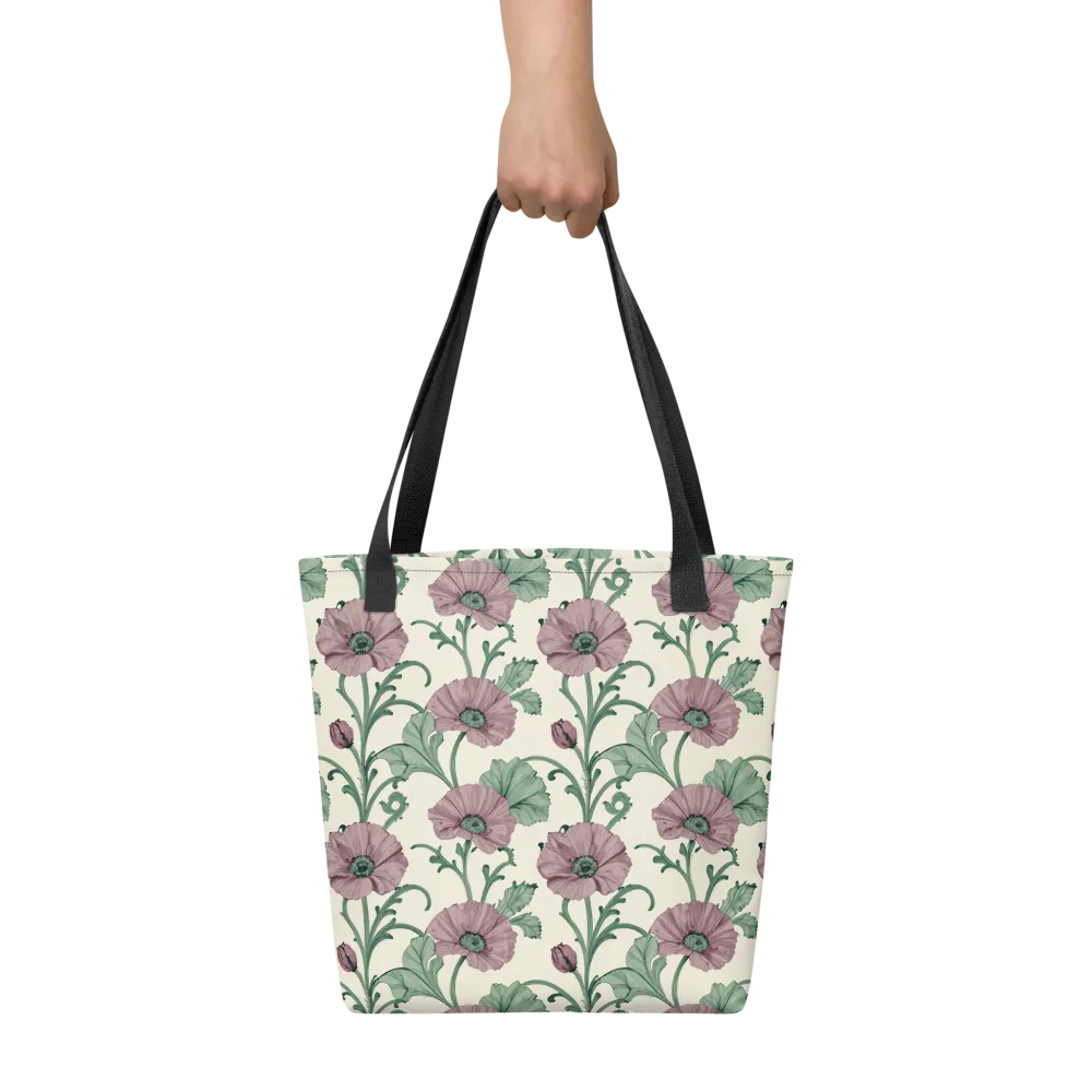 Mauve Poppy Reverie on Tote Bag — Front