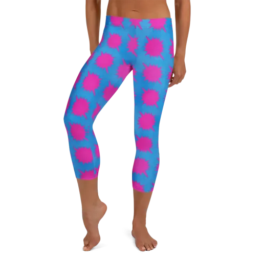 Neon Comet on a Capri Leggings