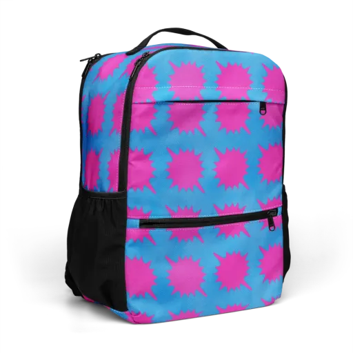 Neon Comet on a Utility Backpack