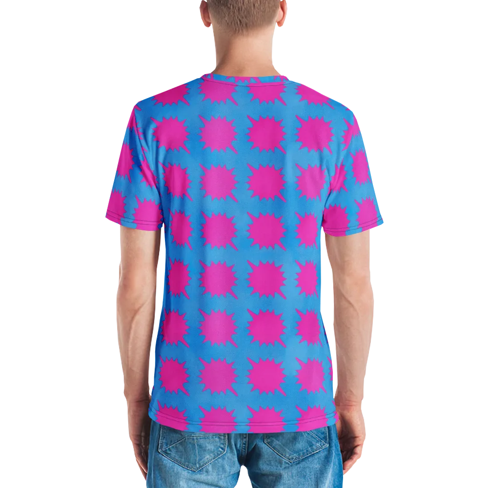 Neon Comet on Men's Crew Neck T-Shirt — Back
