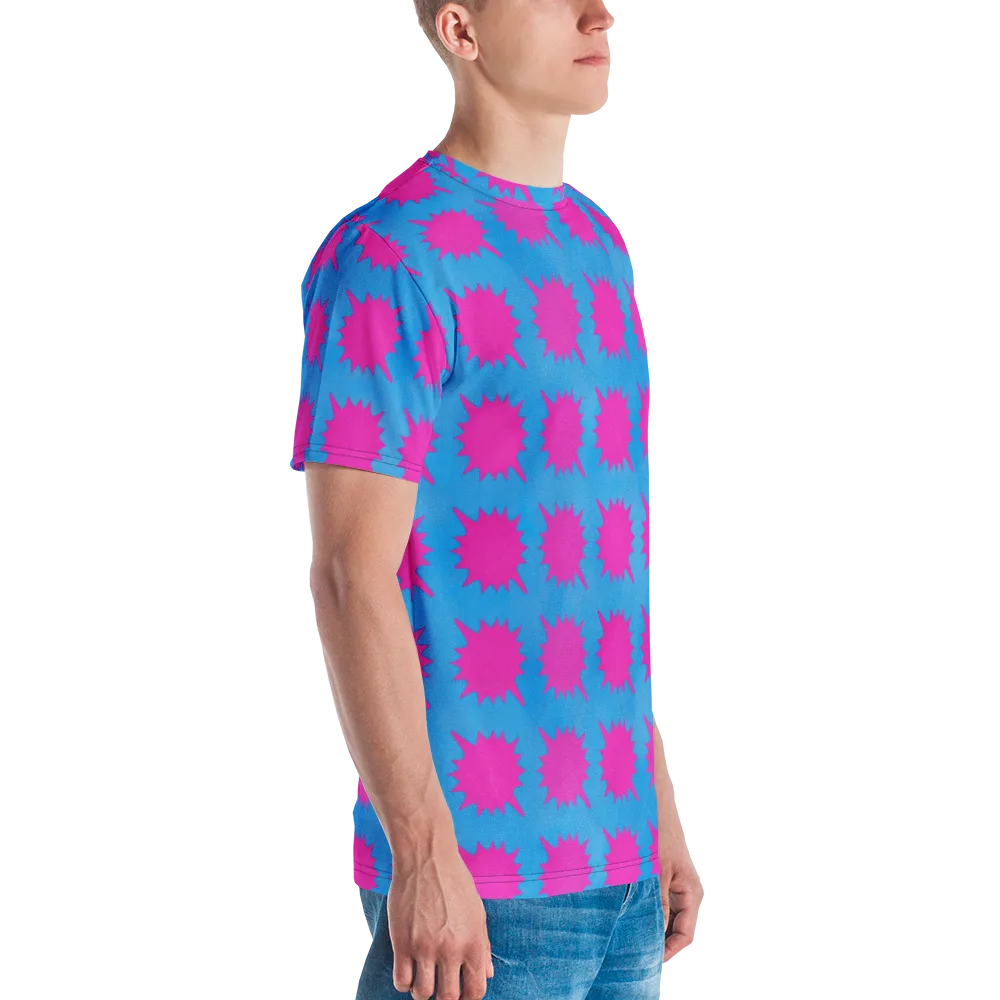 Neon Comet on Men's Crew Neck T-Shirt — Right
