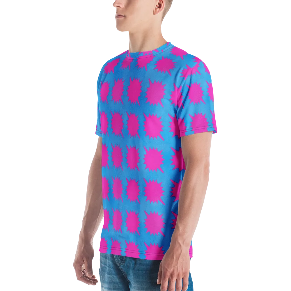 Neon Comet on Men's Crew Neck T-Shirt — Left