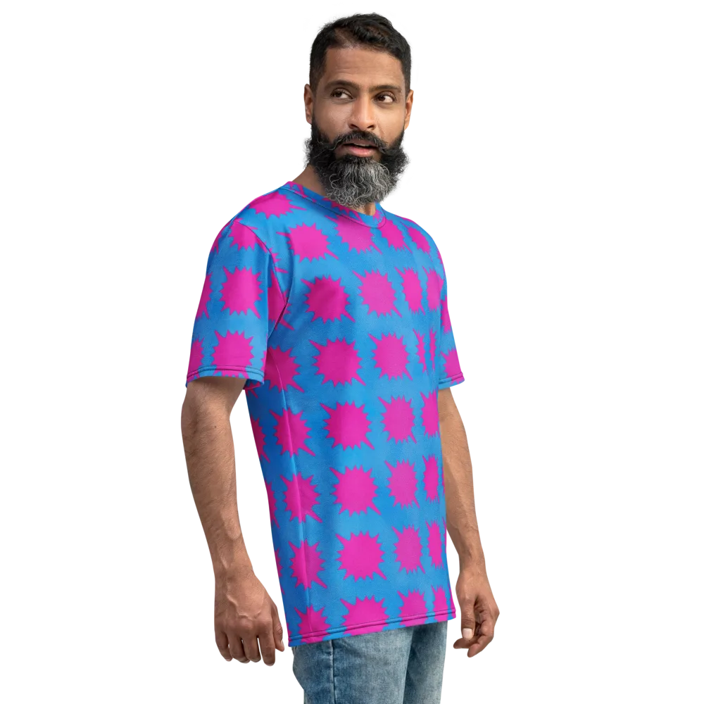 Neon Comet on Men's Crew Neck T-Shirt — Right