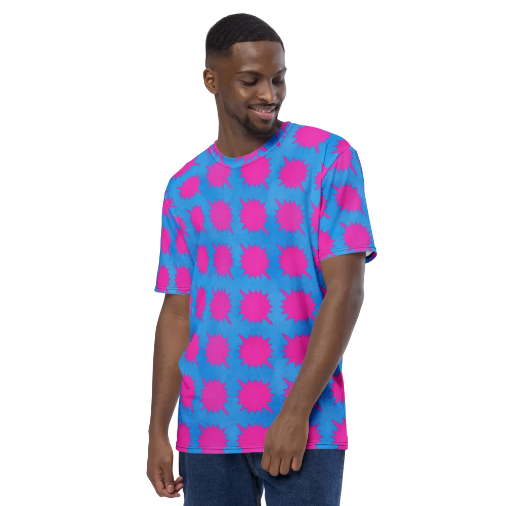 Neon Comet on Men's Crew Neck T-Shirt — Left