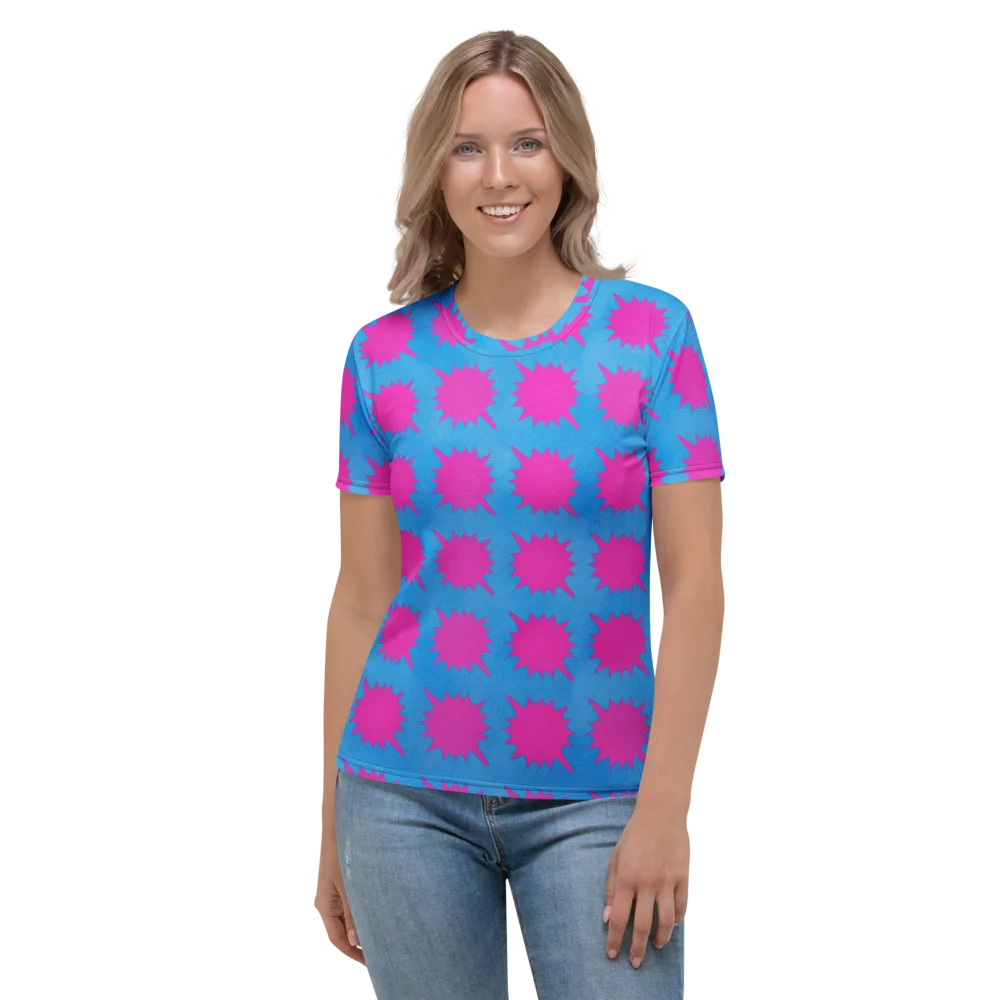 Neon Comet on Women's Crew Neck T-Shirt — Front