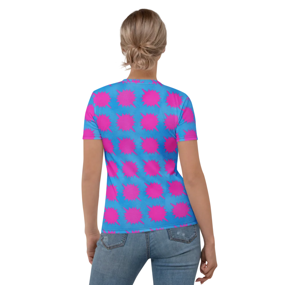 Neon Comet on Women's Crew Neck T-Shirt — Back