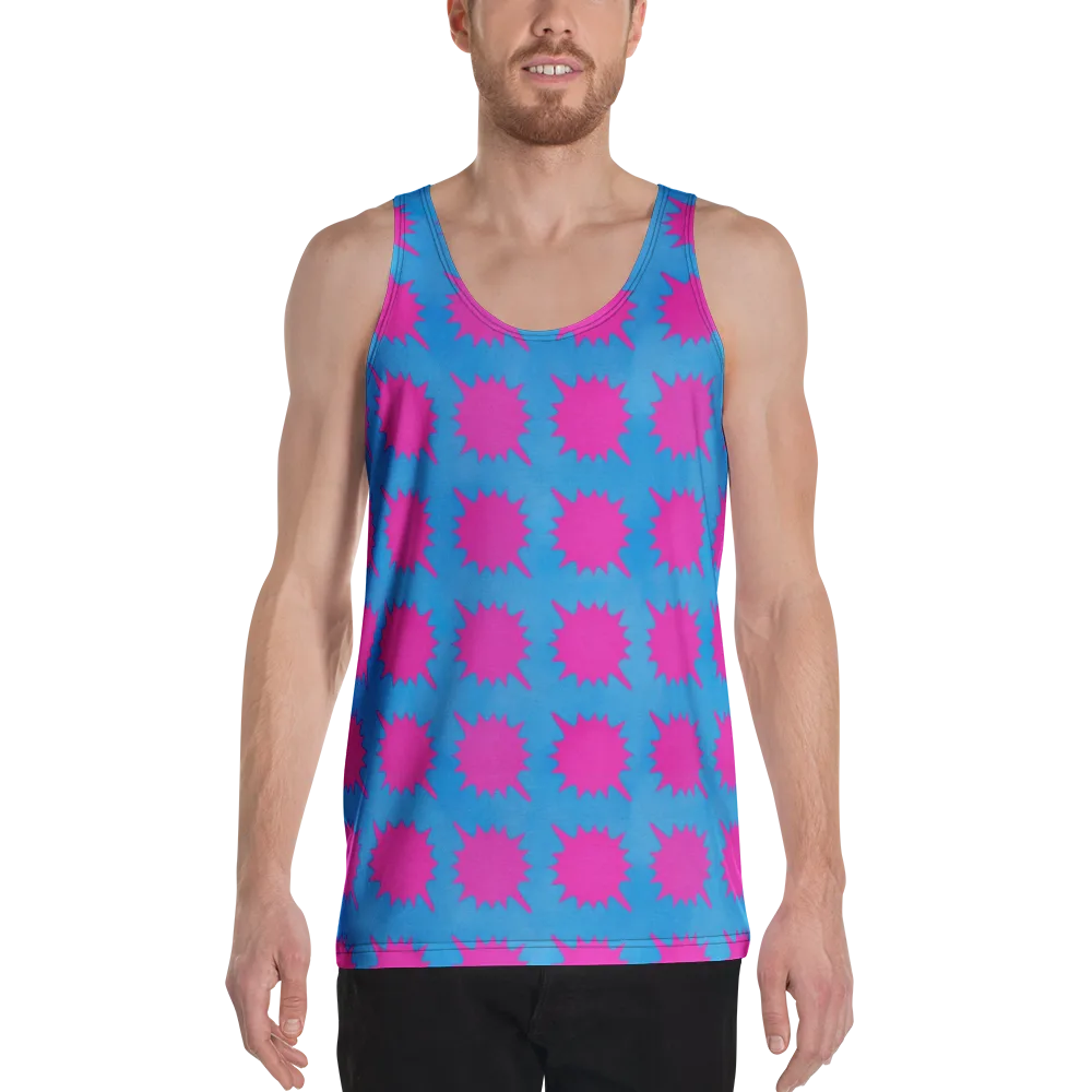 Neon Comet on Men's Tank Top — Front