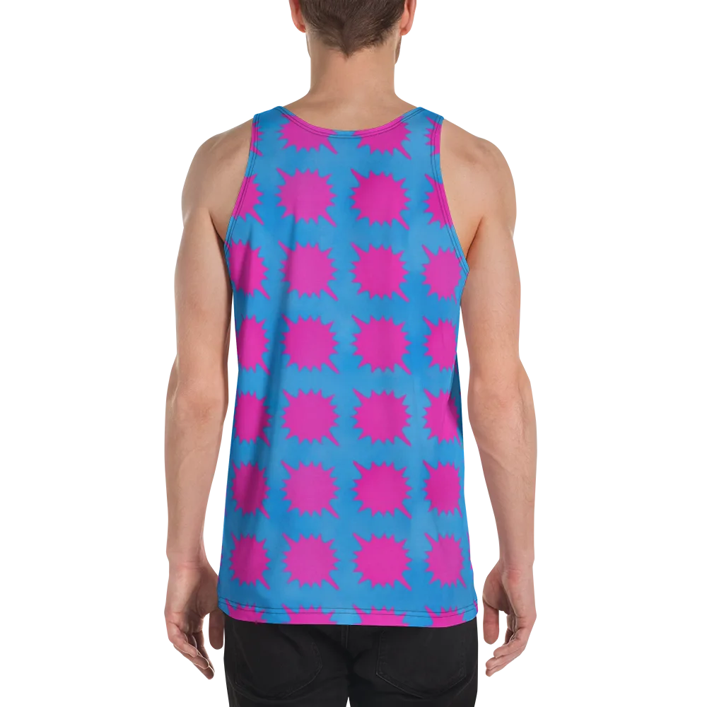 Neon Comet on Men's Tank Top — Back