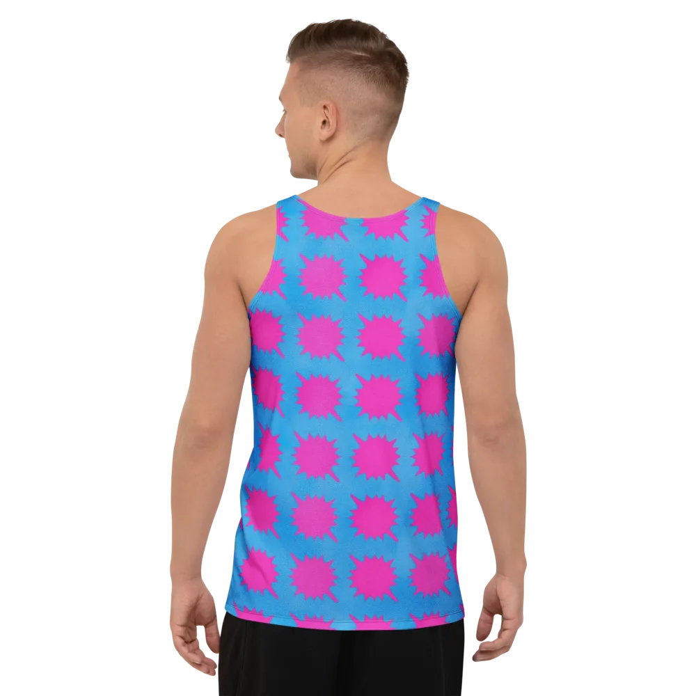 Neon Comet on Men's Tank Top — Back