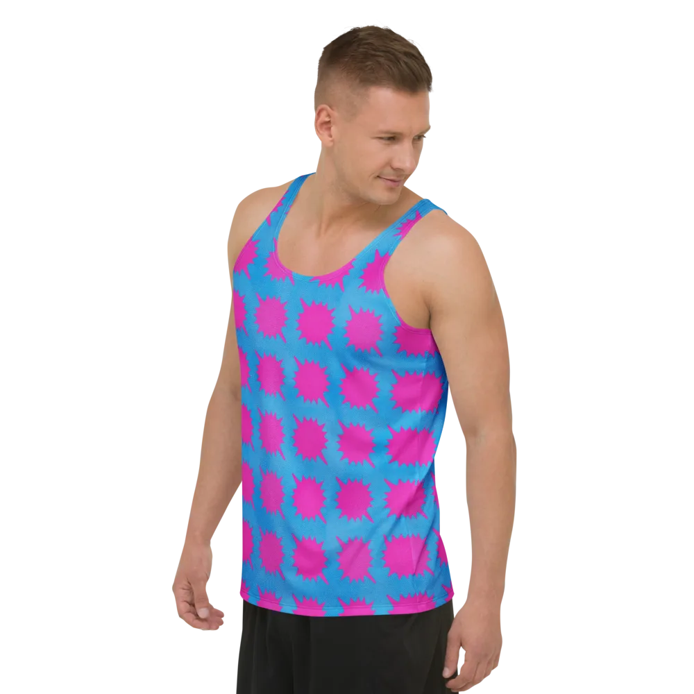 Neon Comet on Men's Tank Top — Left Front