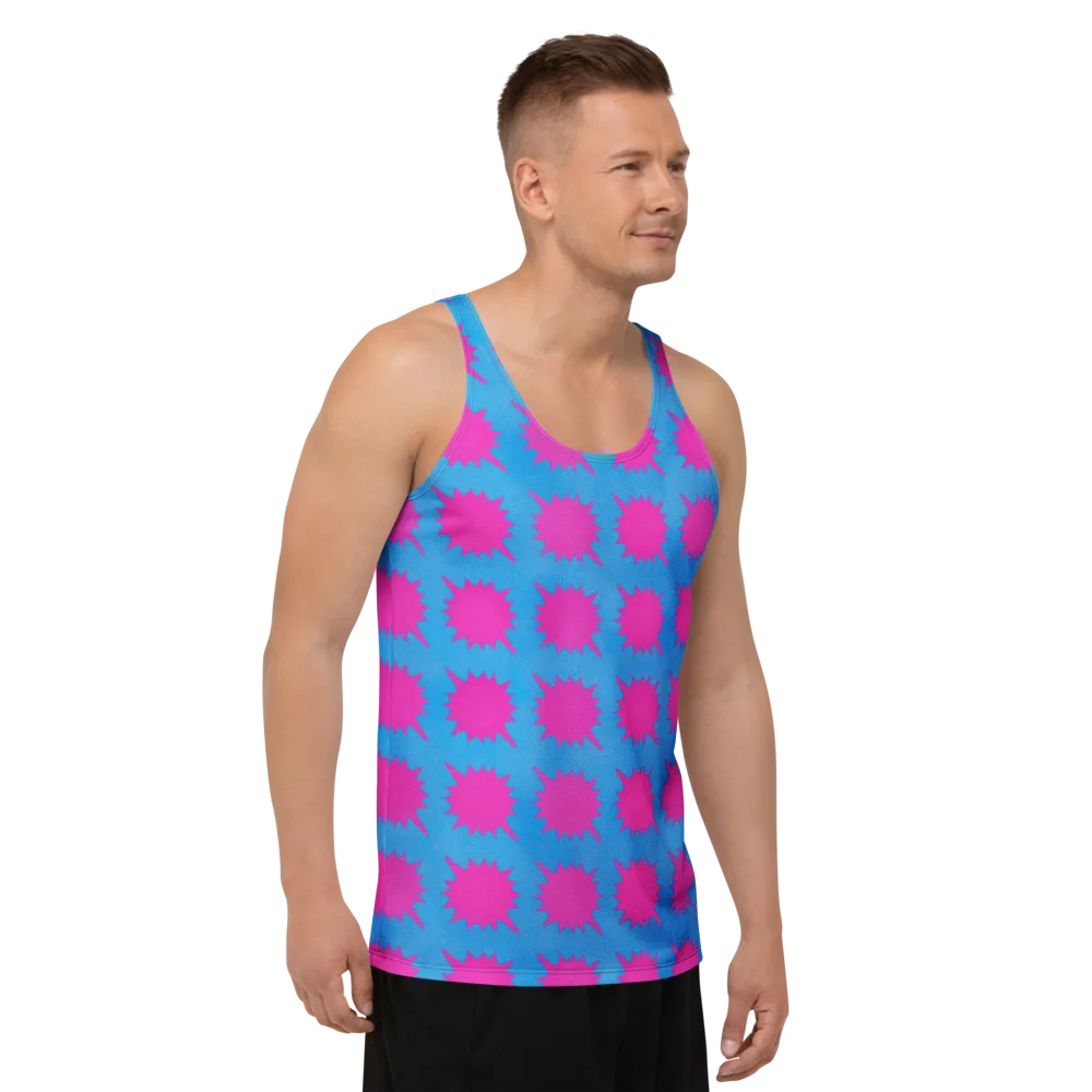 Neon Comet on Men's Tank Top — Right Front