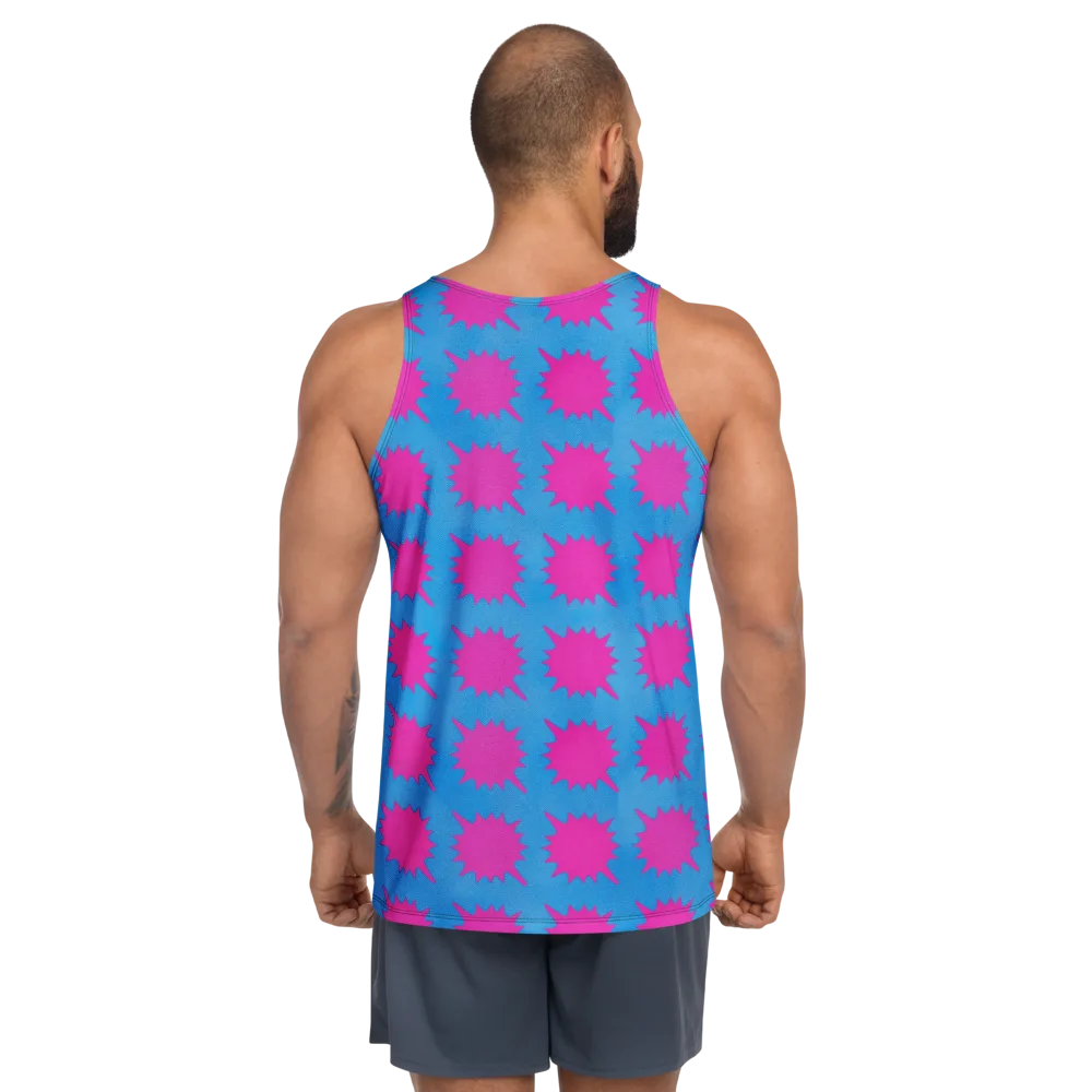 Neon Comet on Men's Tank Top — Back