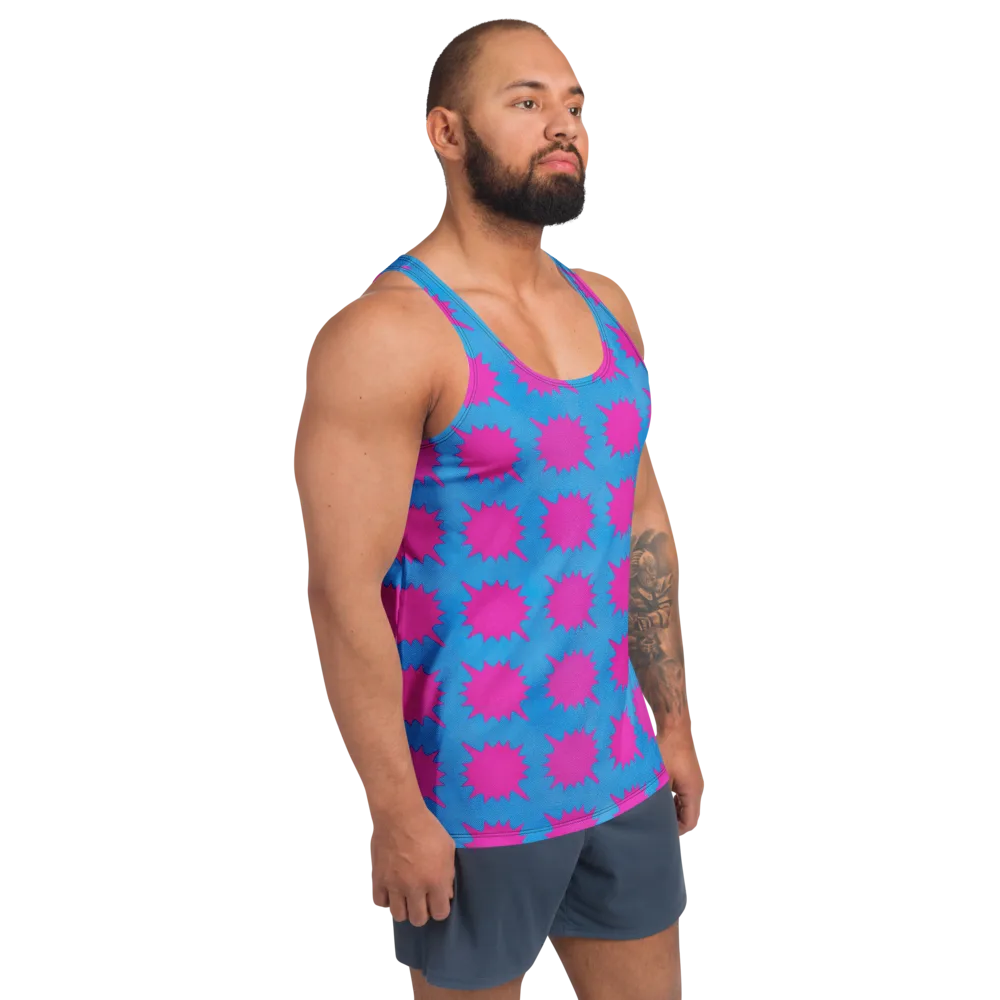 Neon Comet on Men's Tank Top — Right Front