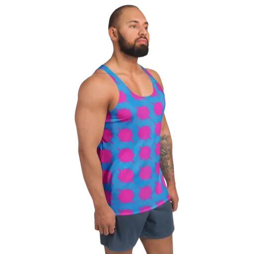 Neon Comet on a Men's Tank Top