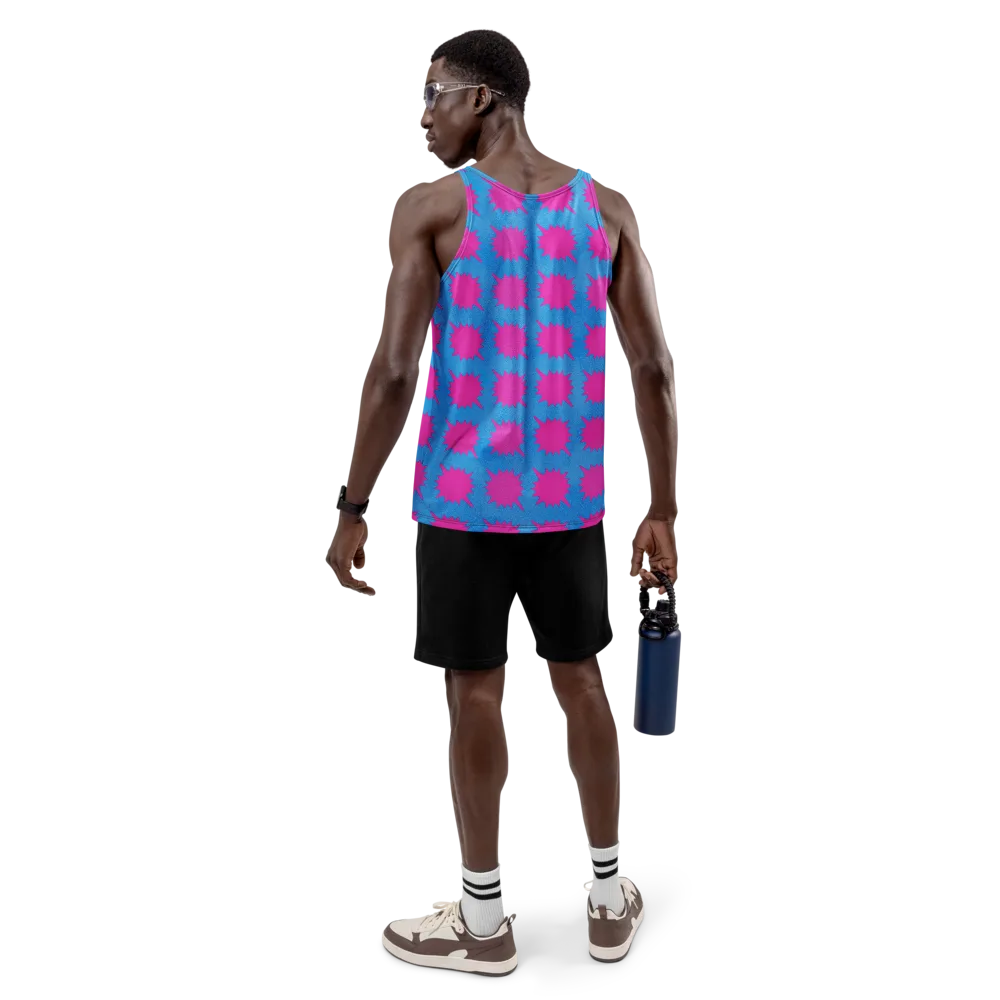 Neon Comet on Men's Tank Top — Back