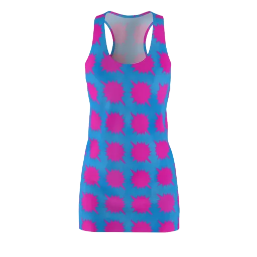 Neon Comet on a Racerback Dress