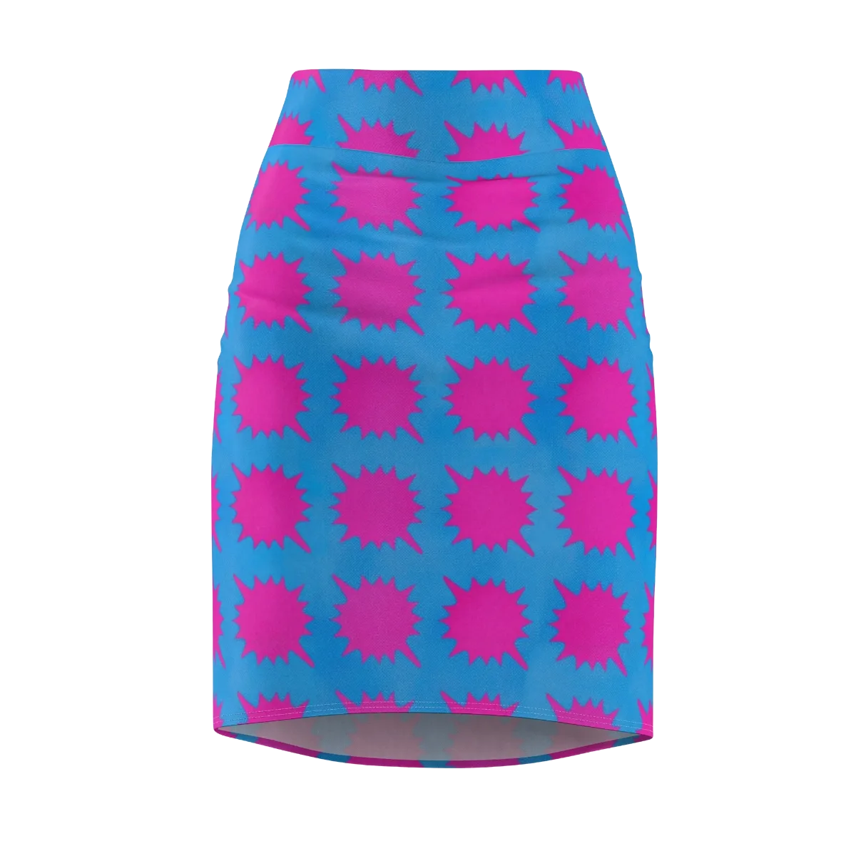 Neon Comet on Pencil Skirt — Front