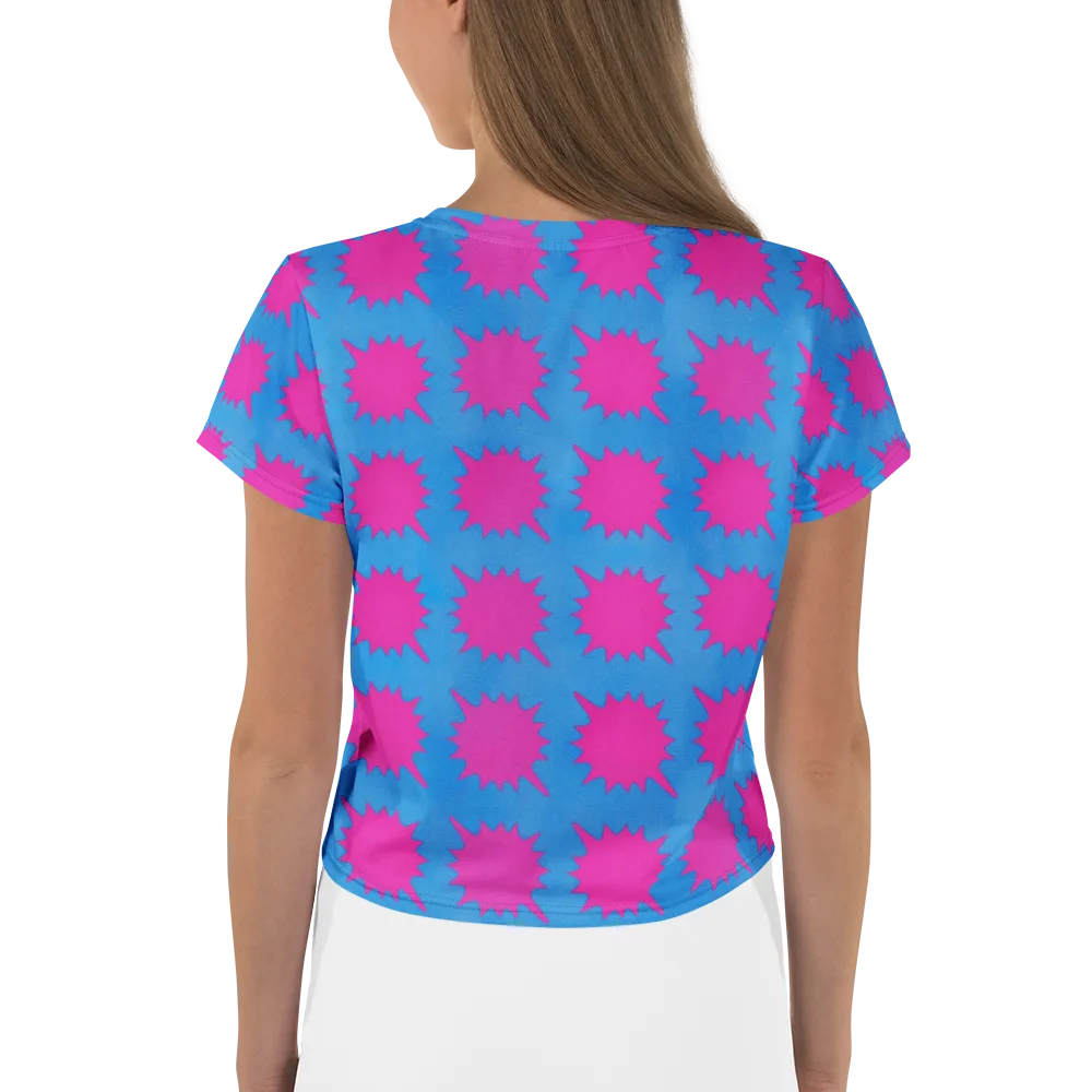 Neon Comet on Crop Tee — Back